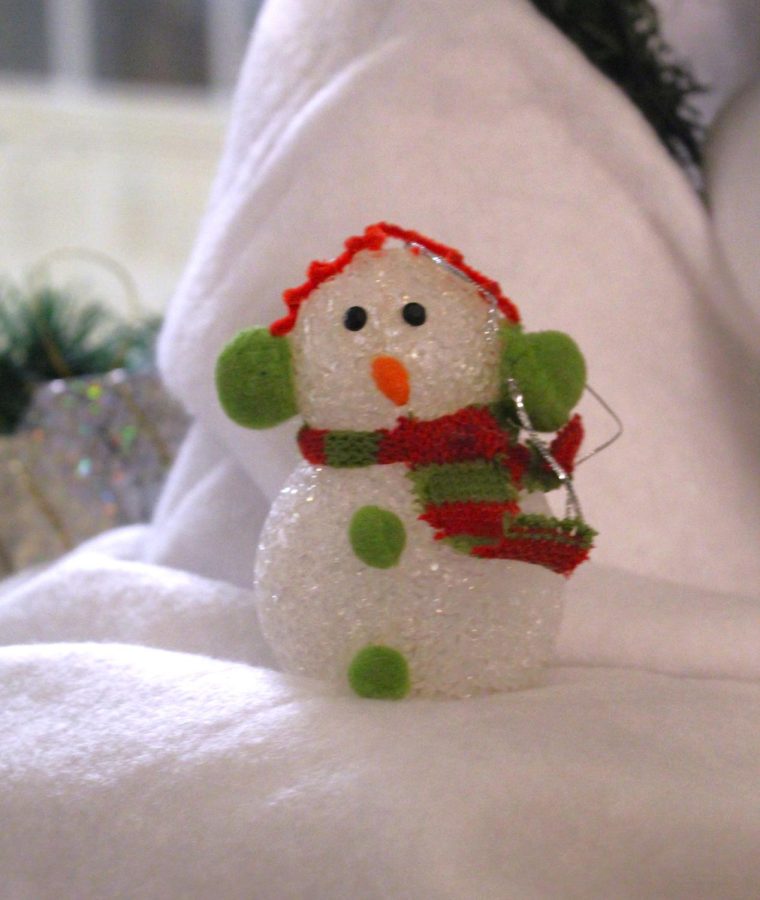 Snow man in McGowen nurse's office