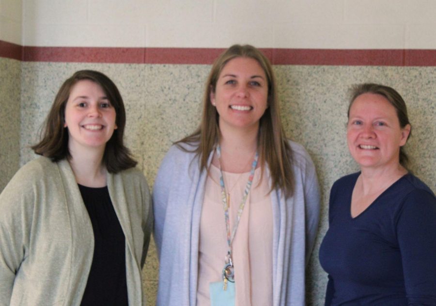 9th and 10th grade counselors, Patricia Kreider (left, last names A-GO), Amy Davidson (center, last names P-Z), Tara Boop (right, last names GR-O)