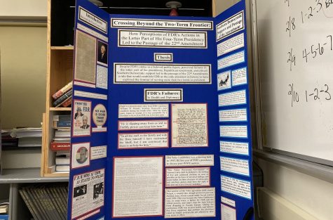 ABOVE AND BEYOND: Sophomore and Junior sister duo, Elisabeth and Sarah Forrester received the second place prize in the Senior Group Exhibit category at CHS's local history day.  