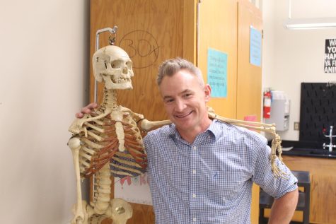 Mr. Smeltz posting amicably with his teaching assistant. 