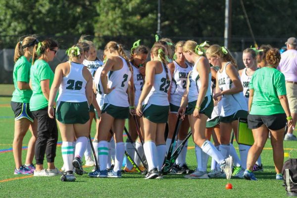 LETS GO HERD: The Lady Herd gets ready to face-off against Cedar Cliff on Tuesday, September 19. Tuesday was the teams mental health awareness game. The girls were seen sporting lime green ribbons in their hair. 