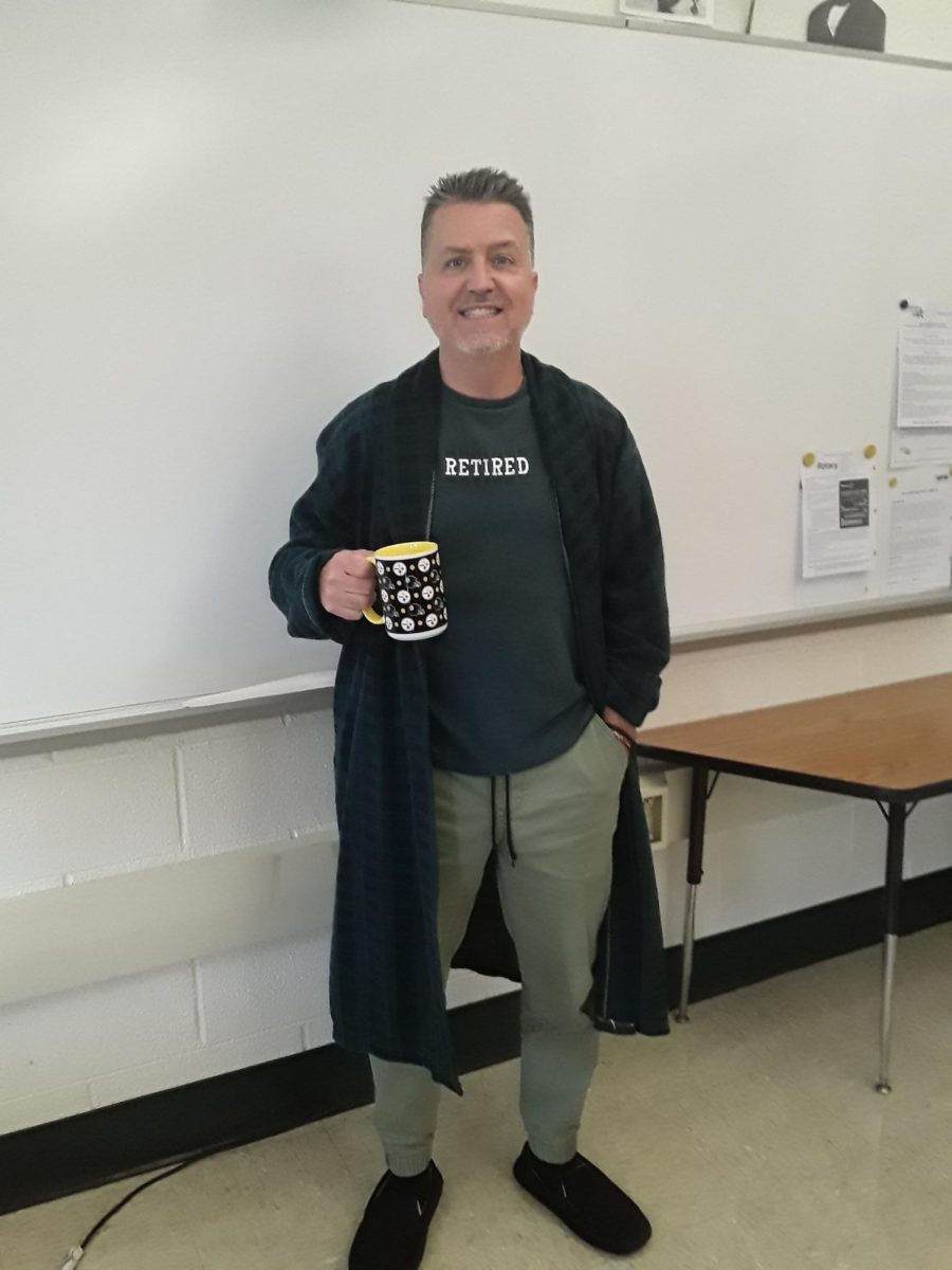 Mr. Gavazzi, history teacher, is ready for retirement!