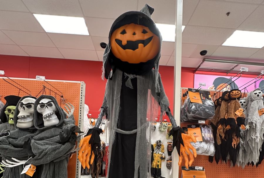 Part of Targets Halloween decor display in their seasonal section.