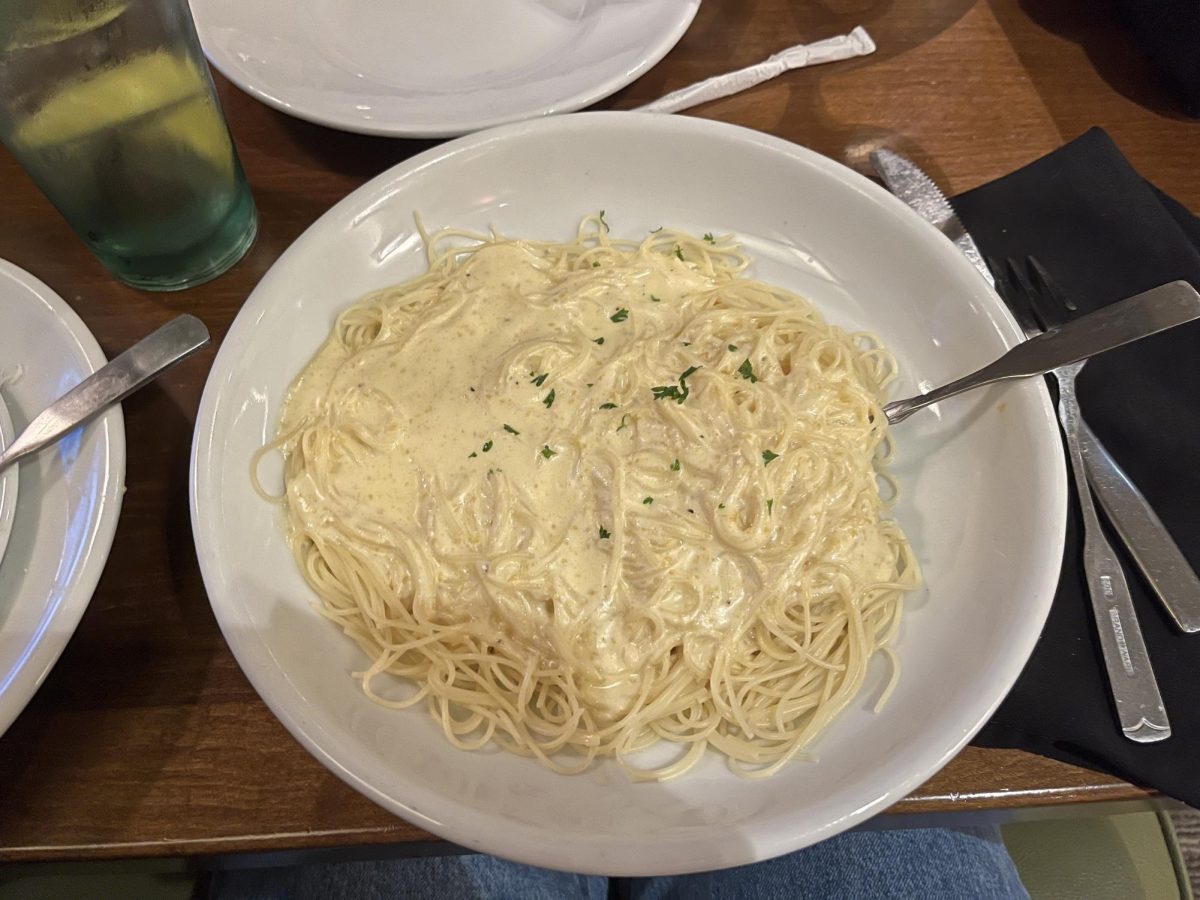 Angel hair pasta with alfredo sauce was ordered by Lyric Koch. She rated this dish 9/10. 