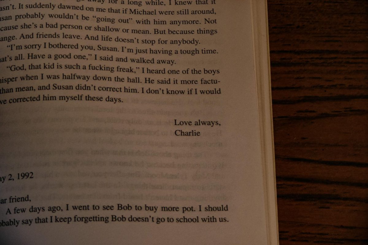 "Love always, Charlie" From Perks of Being a Wallflower