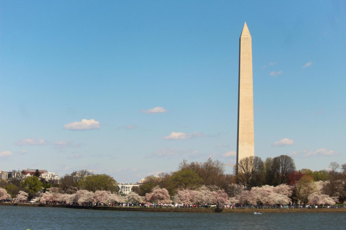 Landscape view of the Washington Monument.