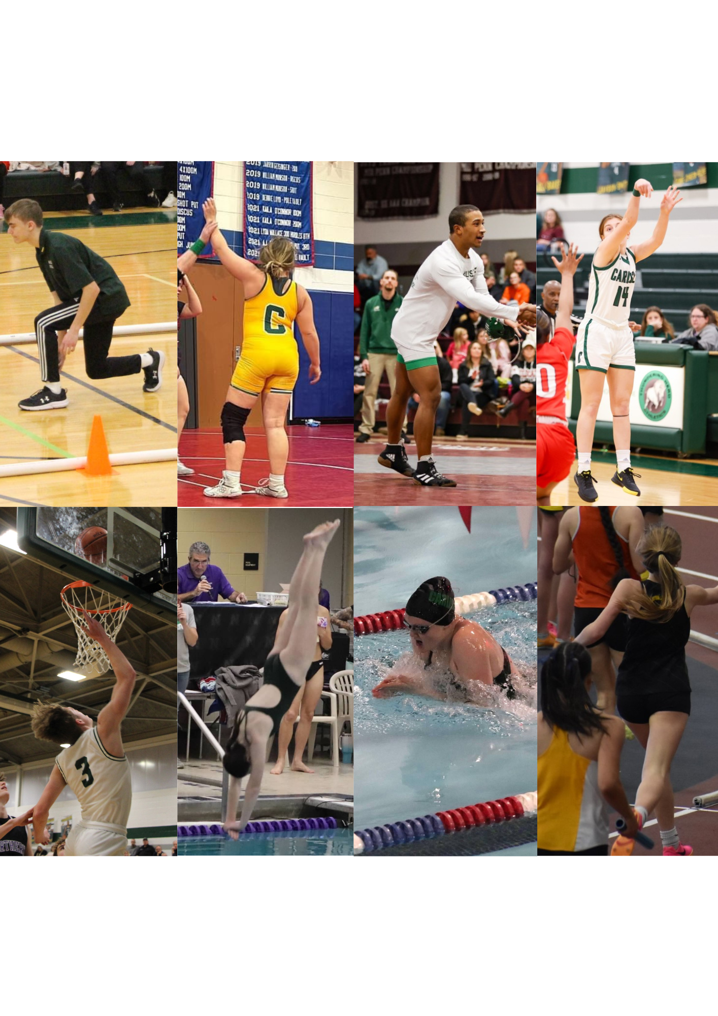 FEATURED: Top Row (left to right) junior Sawyer Carlton, junior Rachel Plant, sophomore Steffon Urban, and senior Liv Baldwin Bottom Row (left to right) junior Parker Smith, freshman Rebekah Fletcher, senior Colby Cox, and sophomore Savannah Oakes