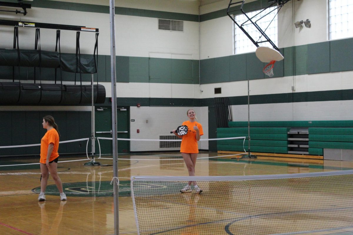 Sophomore Ruby Book during Pickleball tournament