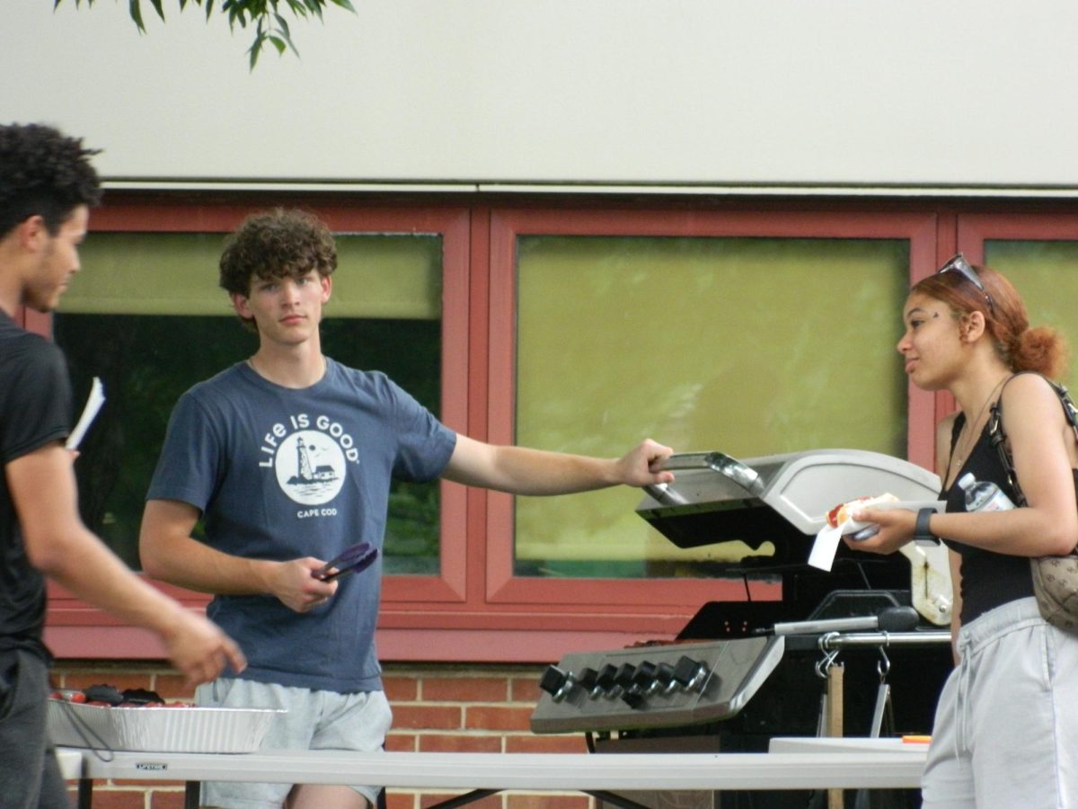 Hot dog station.