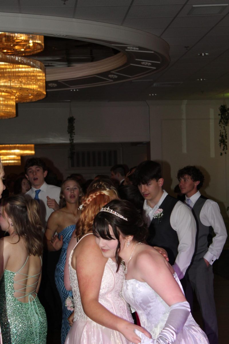 Couples and friends dancing.