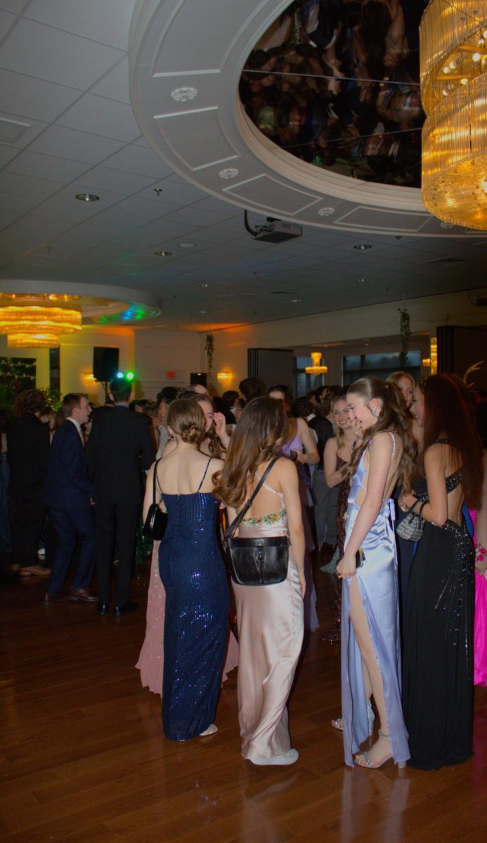 Other people talking and dancing.