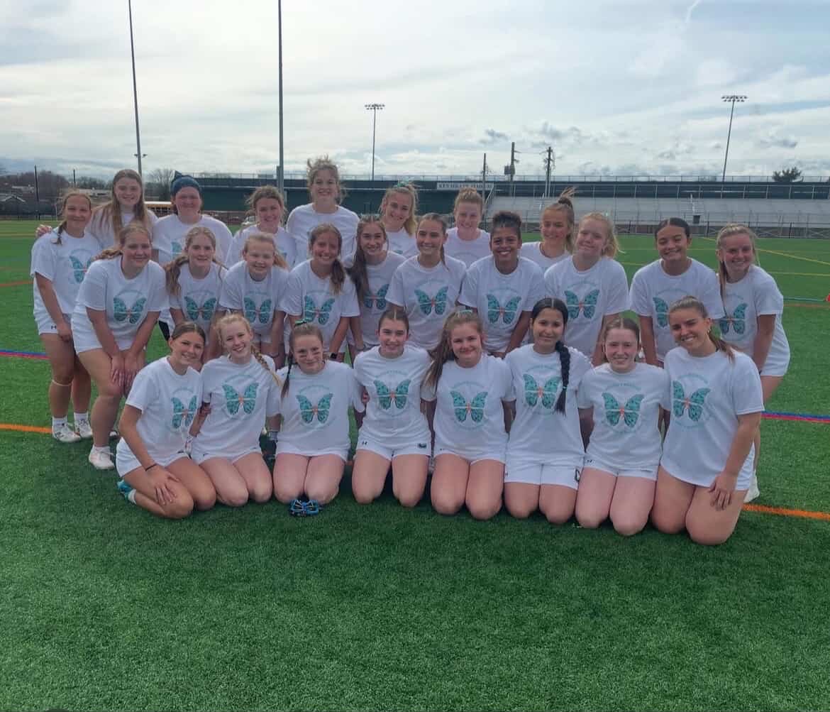 The CHS girls lacrosse team shows support for Morgan's Message with a Dedication Game.