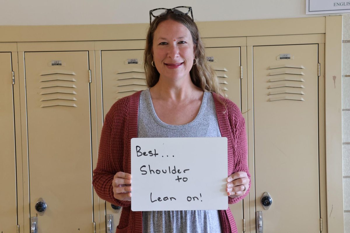 Mrs. Disbrow wins "Best shoulder to lean on"